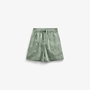 Bedrukte Linnenmix Shorts - Kids - Dusty Green | 101169 William