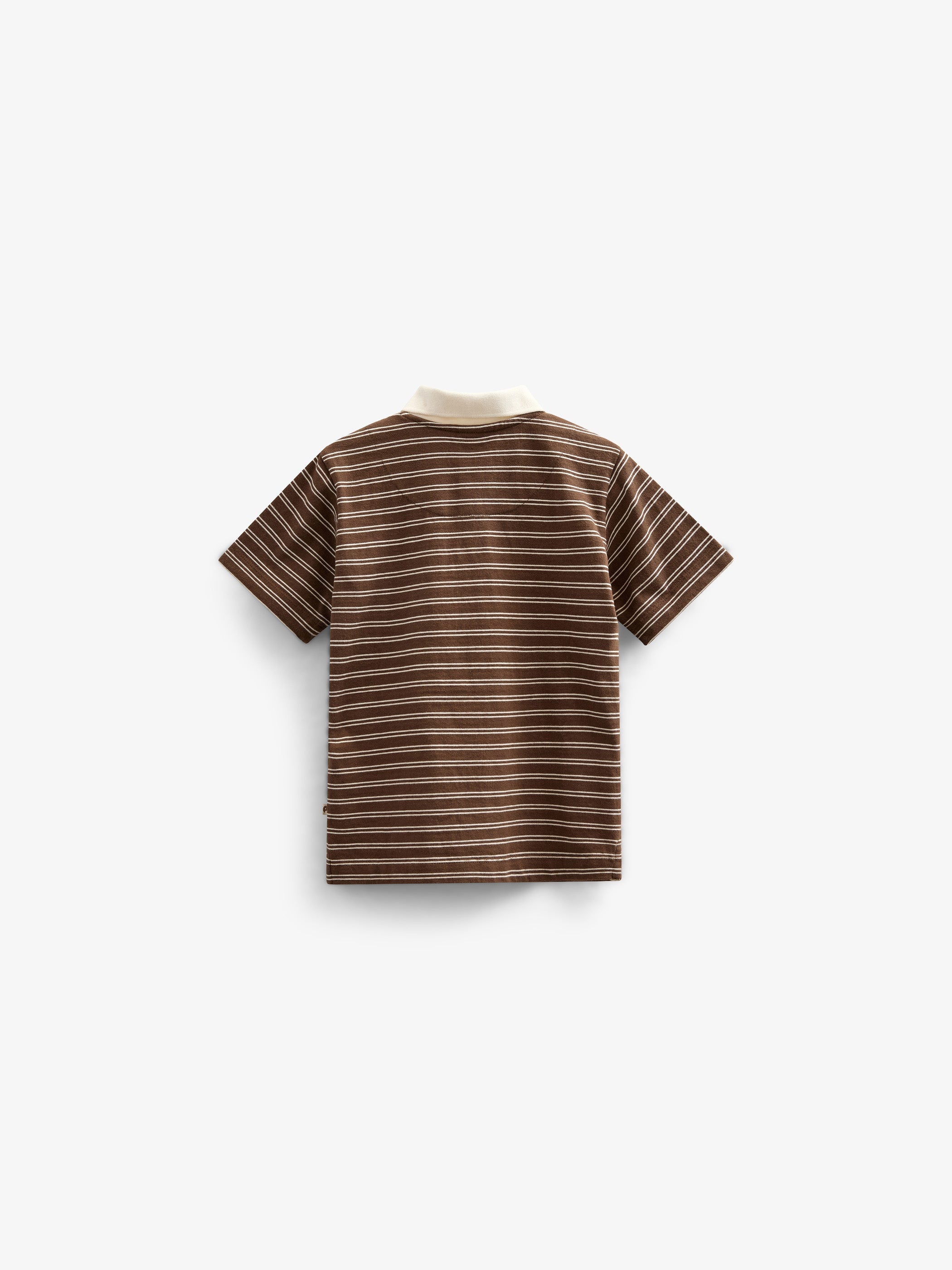 Gestreept Jersey Poloshirt - Kids - Dark Brown | 101173 Otto