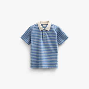 Gestreept Jersey Poloshirt - Tween - Dusty Blue | 101176 Otto