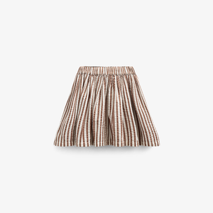 Gestreepte seersucker rok - Kids - Brown | 101193 Nadia