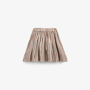Gestreepte seersucker rok - Kids - Brown | 101193 Nadia