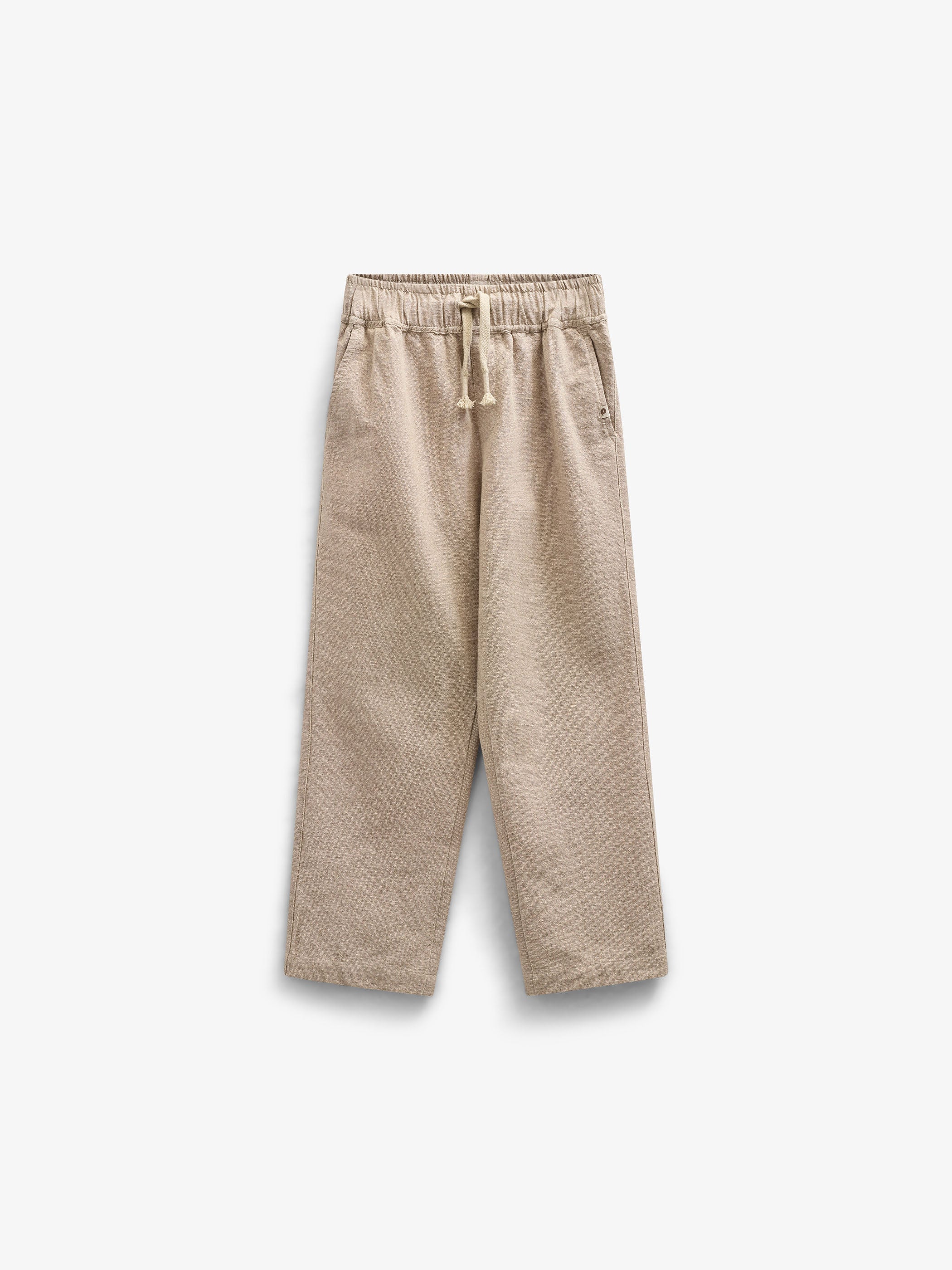 Geweven Katoenen Broek met Textuur - Kids - Sand | 101199 Walter