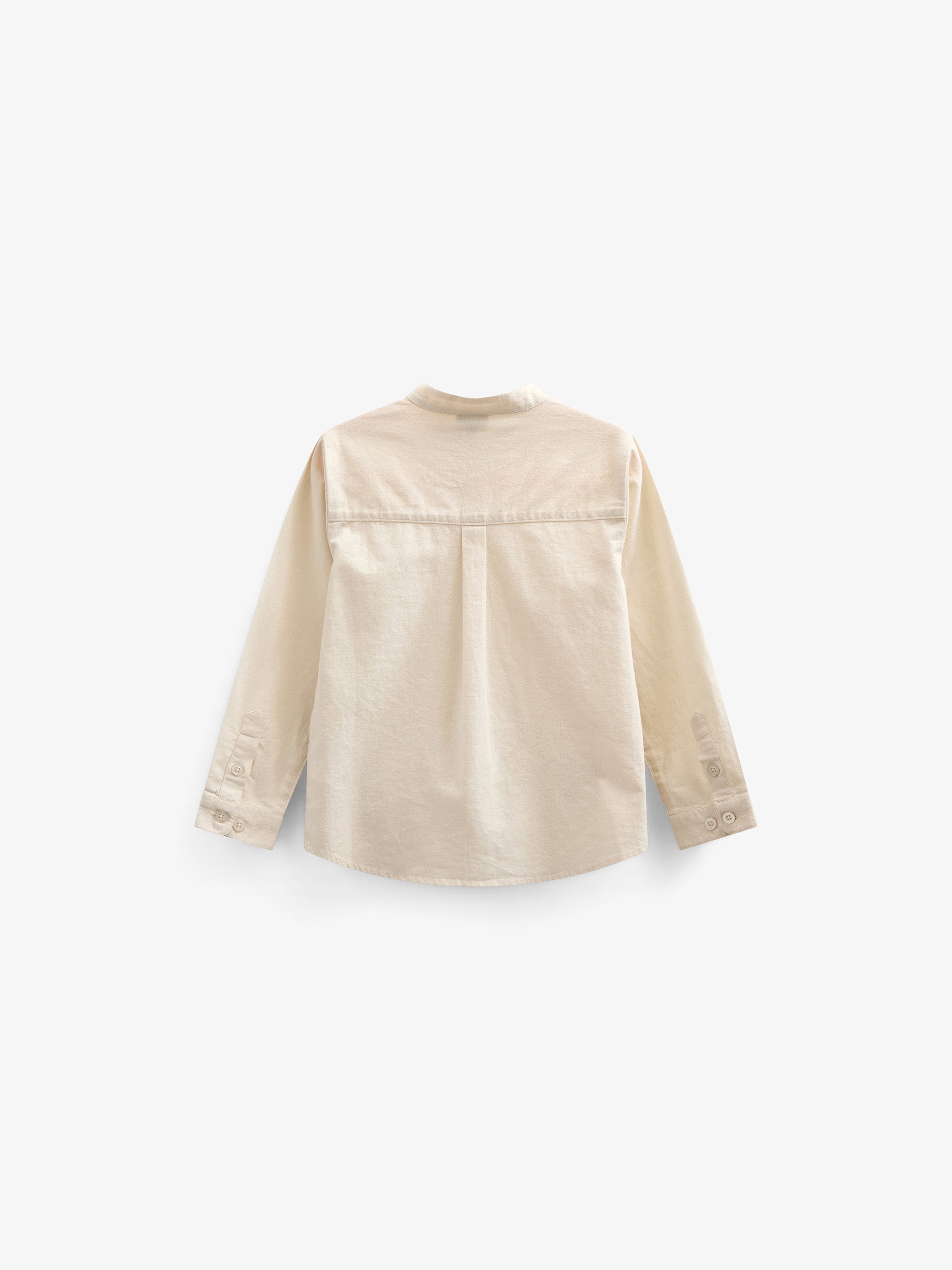 Linnenmix overhemd met mandarijnkraag - Kids - Offwhite | 101201 Lucca