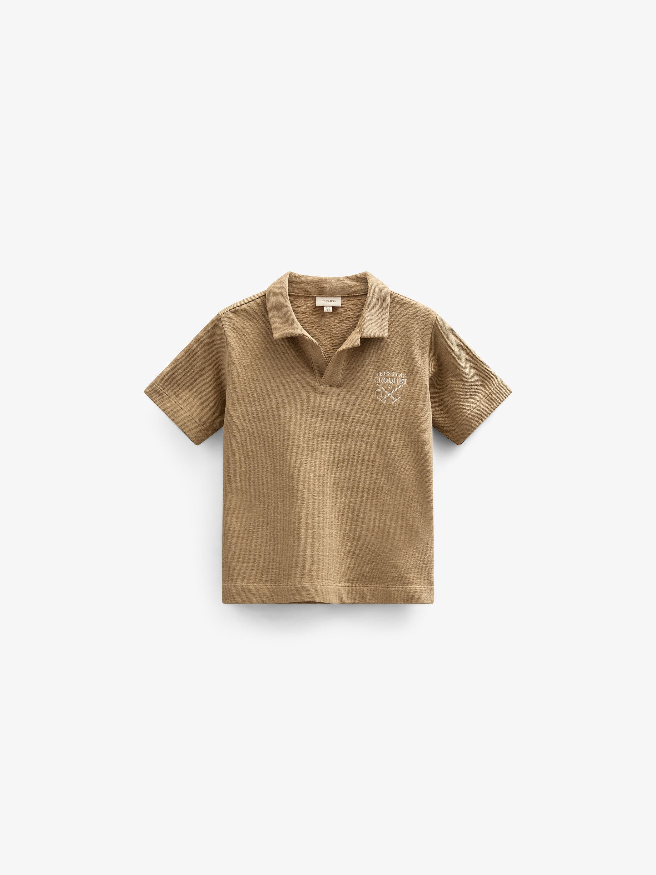 Polo T-shirt van Gestructureerde Jersey - Kids - Khaki | 101217 Sonny