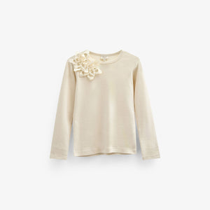 T-shirt met Bloemapplicatie - Kids - Offwhite | 101231 Sarah