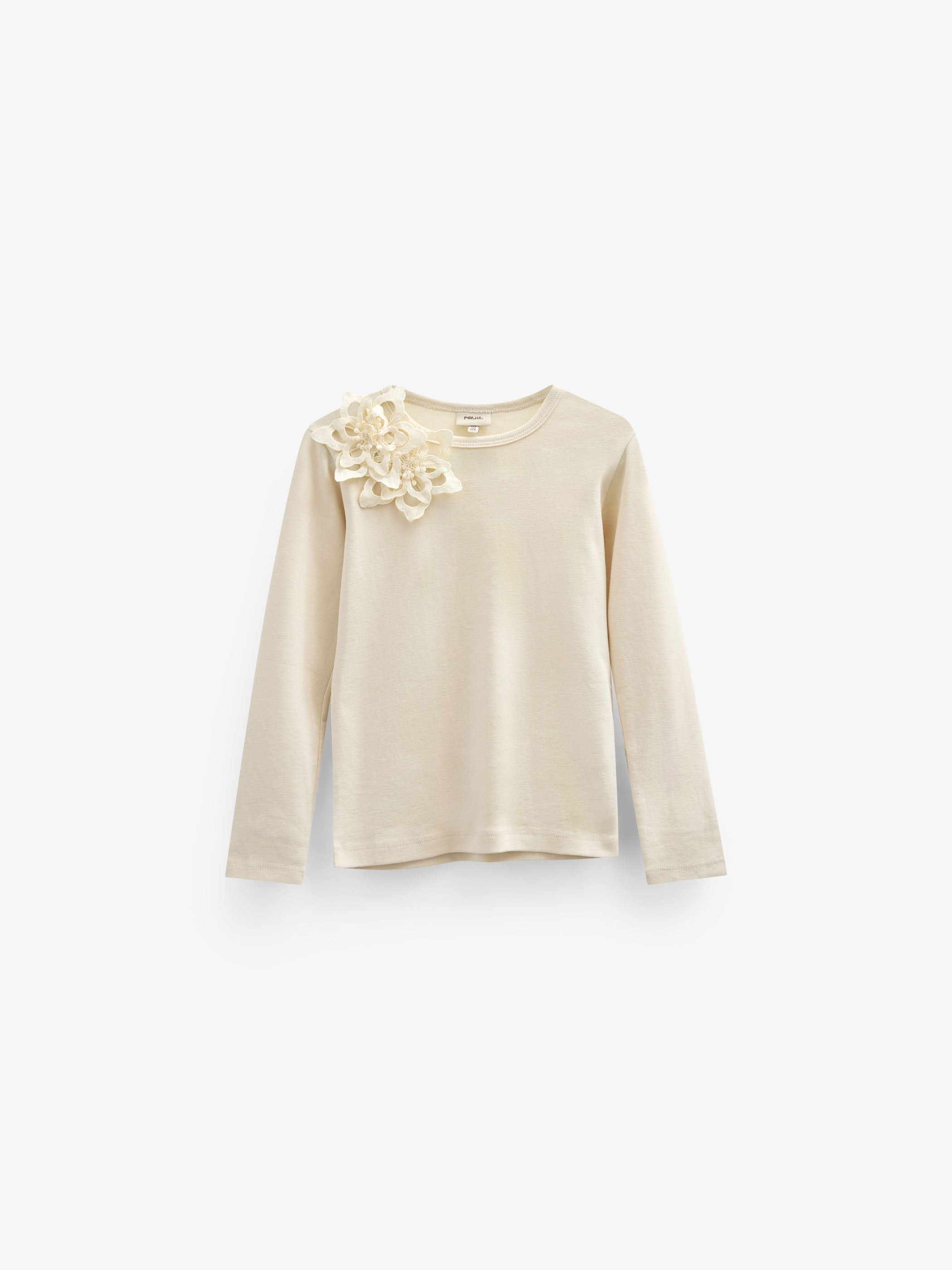 T-shirt met Bloemapplicatie - Kids - Offwhite | 101231 Sarah