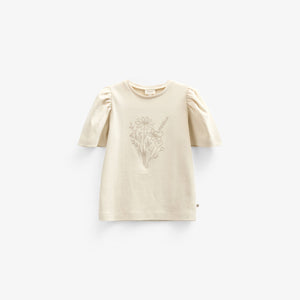 T-shirt met Borduursel - Kids - Offwhite | 101235 Amanda