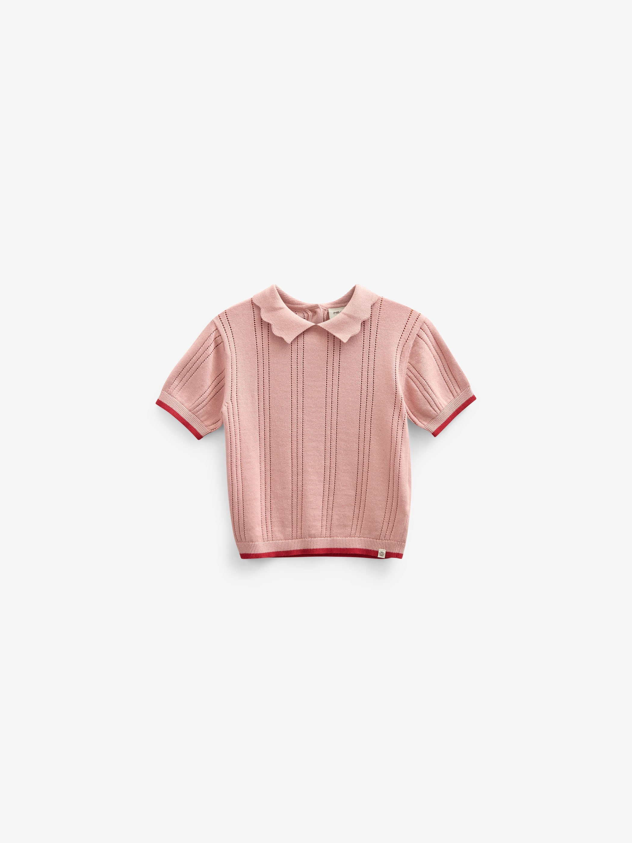 Roze gebreide polo - Kids - Rose | 101241 Helena