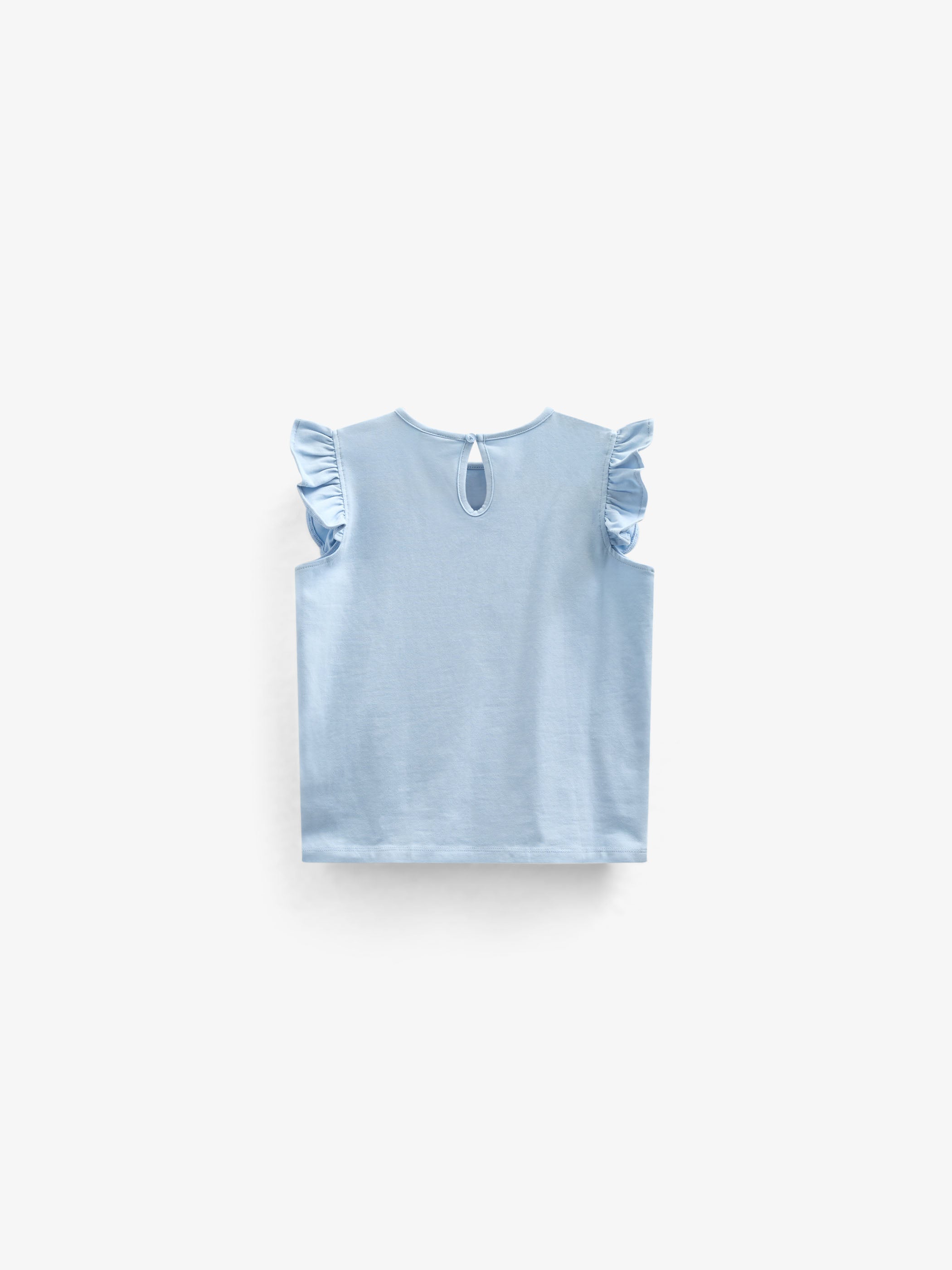 Jersey Top met Ruche - Tween - Powder Blue | 101268 Selma