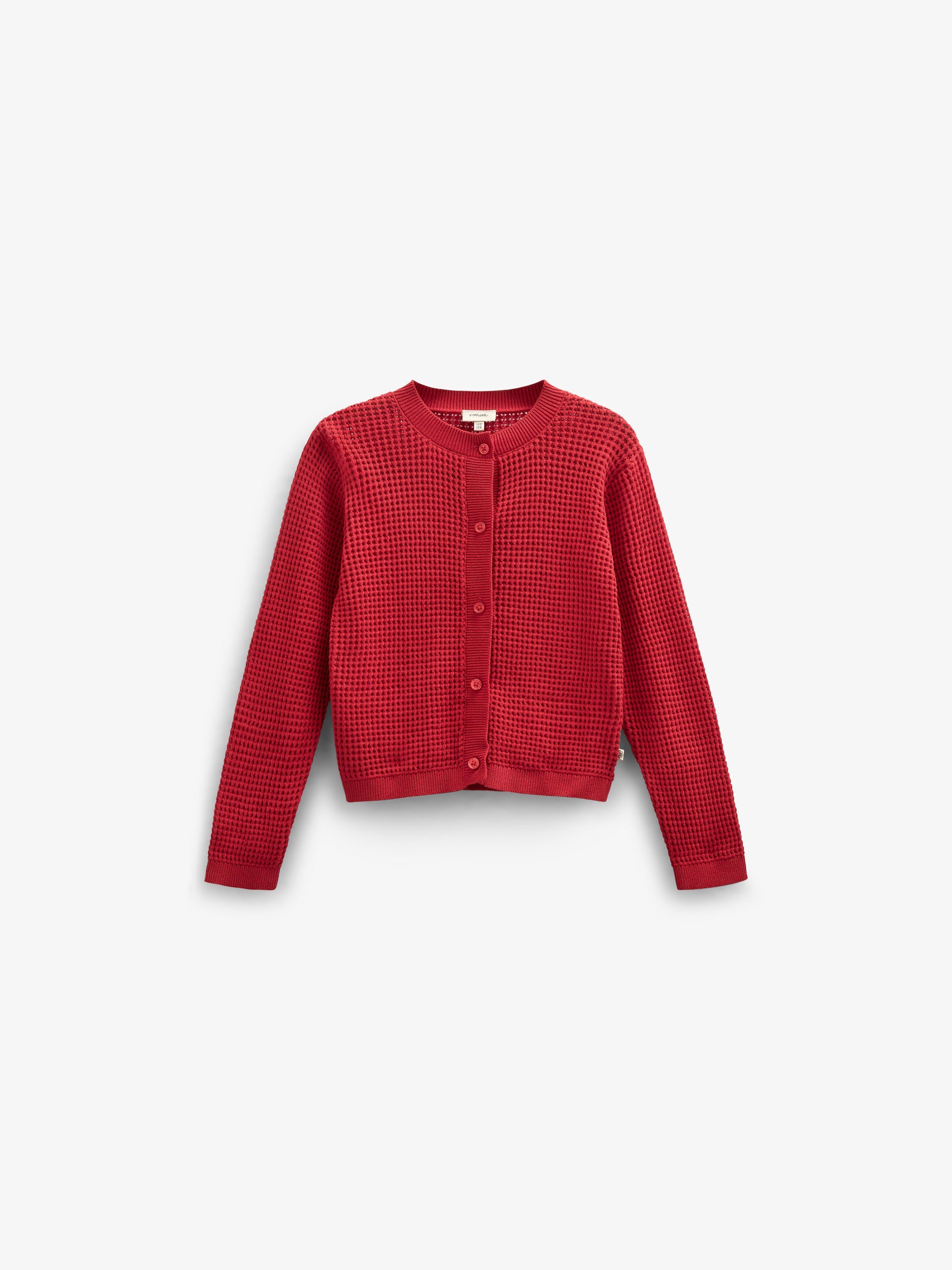 Katoenen gebreid vest - Kids - Cherry Red | 101269 Katie