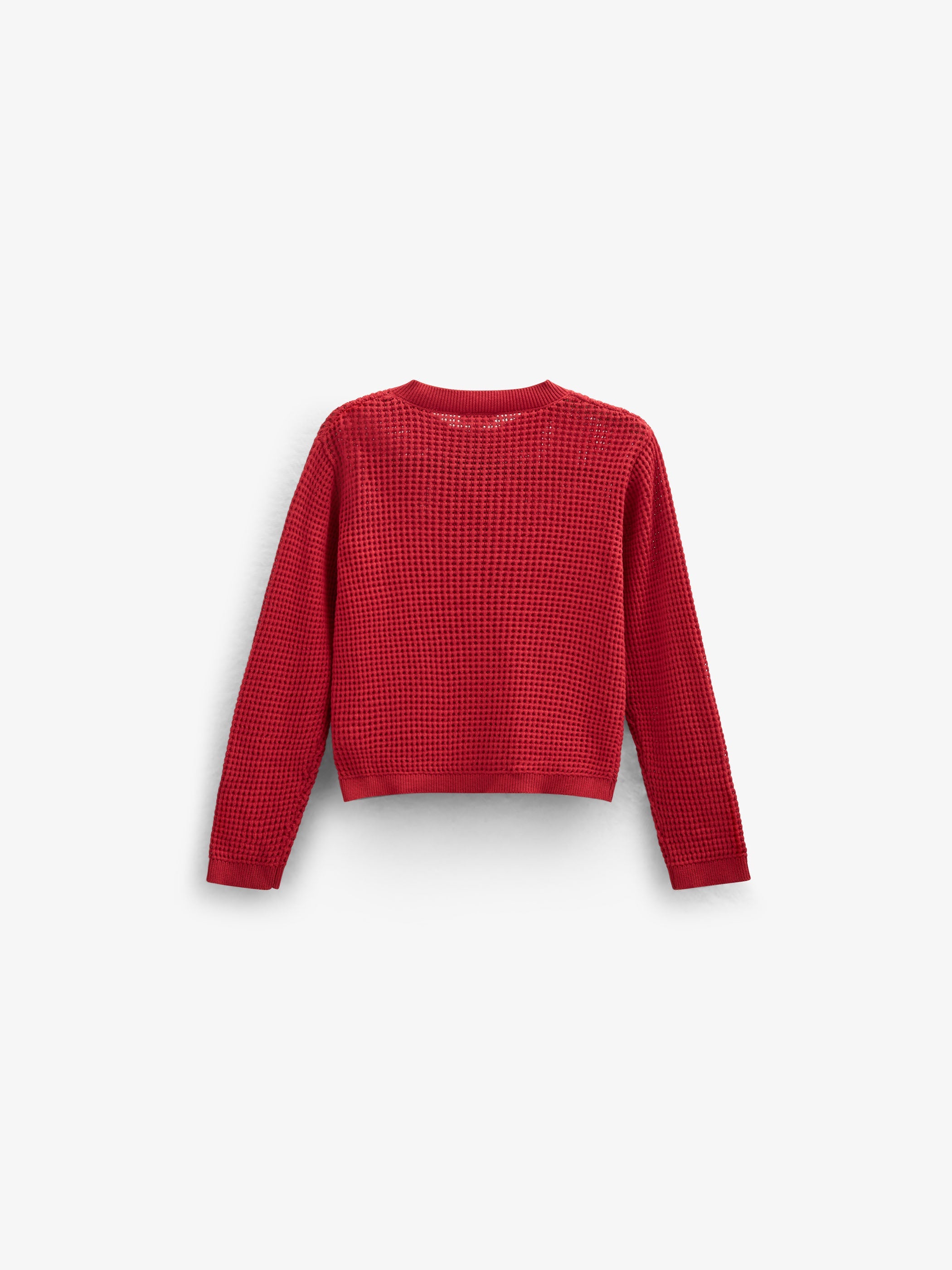 Katoenen gebreid vest - Kids - Cherry Red | 101269 Katie