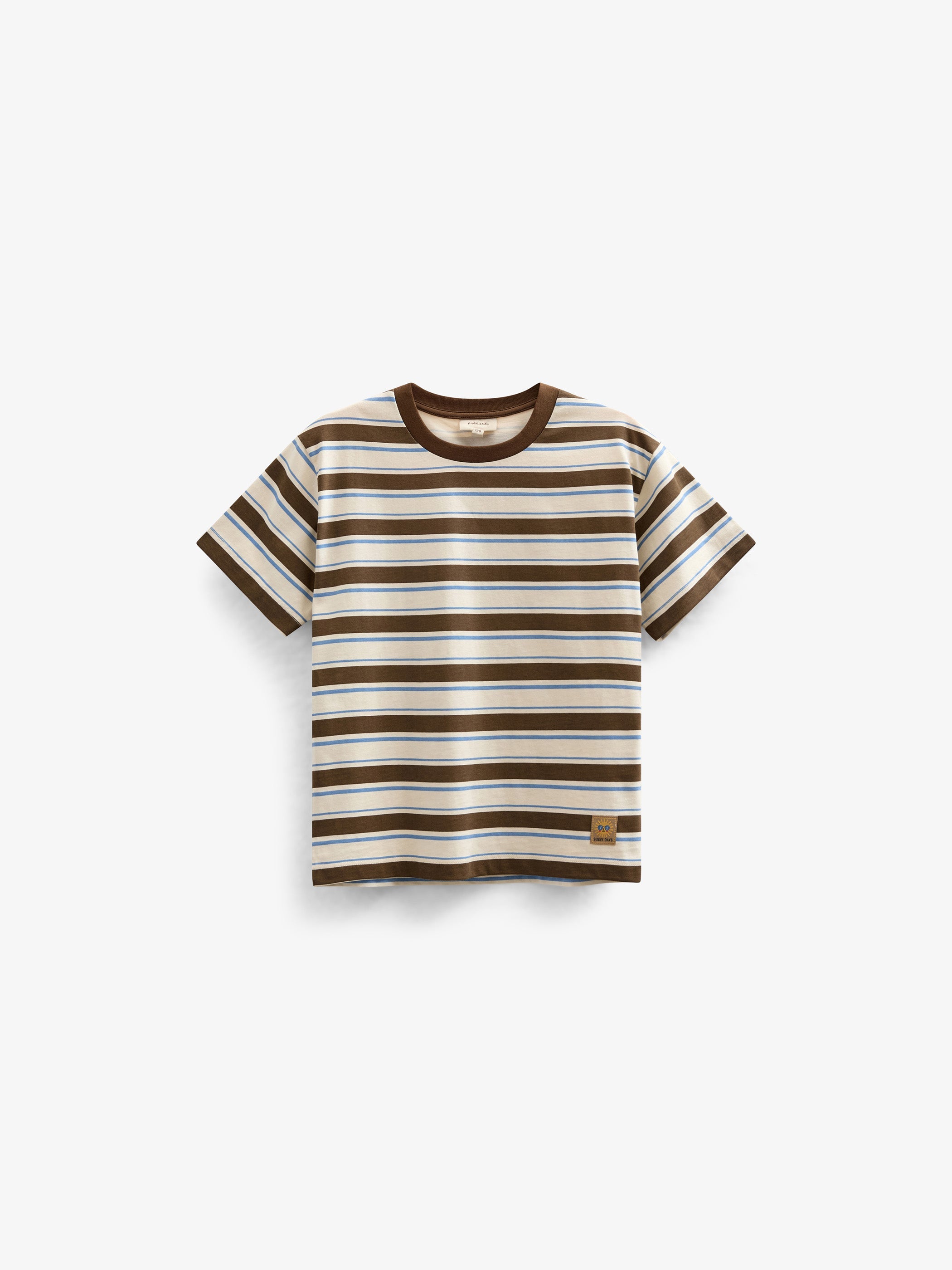 Retro Striped T-shirt - Tween - Dark Brown | 101274 Steven