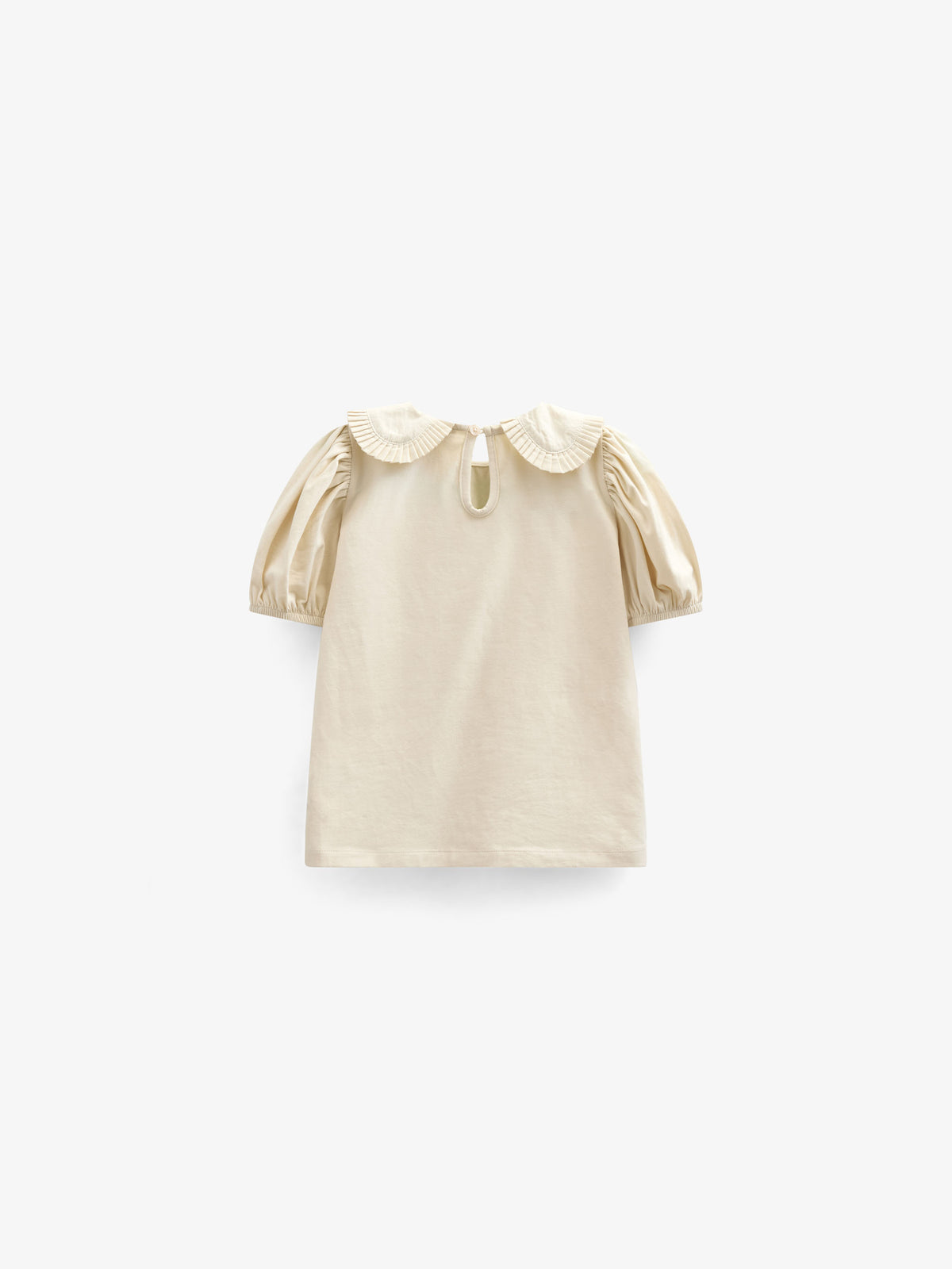 Jersey Blouse with Collar - Kids - OffWhite | 101277 Nini