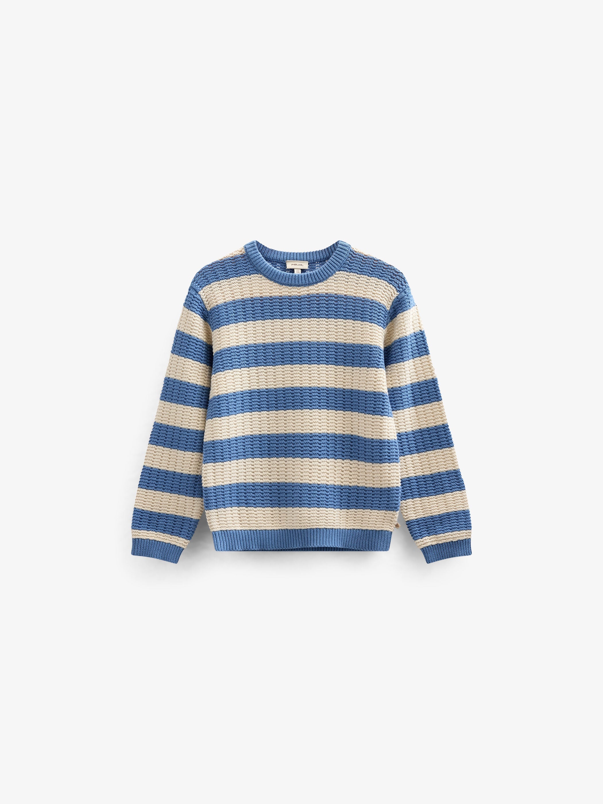 Gestreept Gebreid - Kids - Dusty Blue / Offwhite | 101283 Brady
