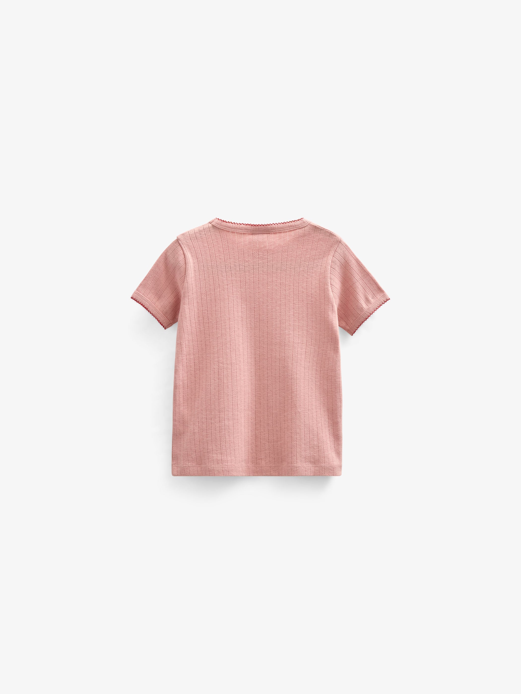 Pointelle T-shirt met contrasterende picot - Tween - Rose Tan | 101288 Drew