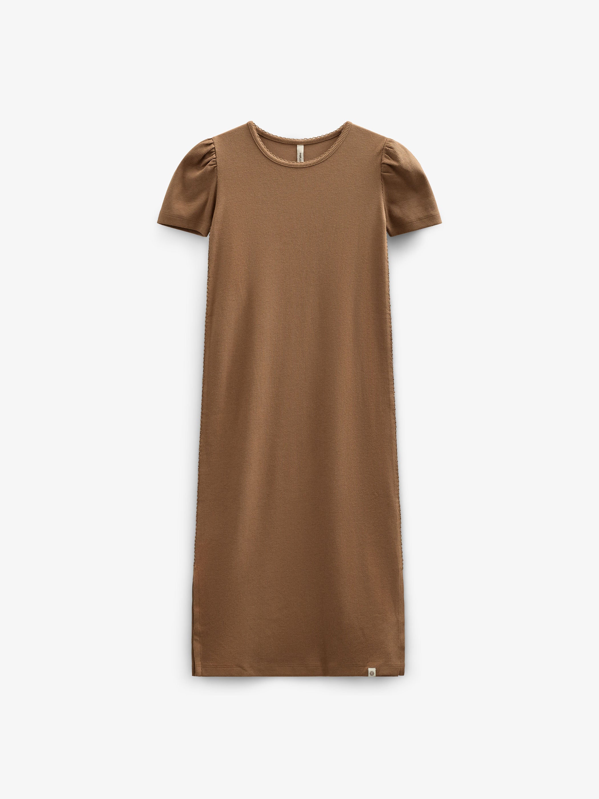 Modal Rib Lange T-shirt Jurk - Tween - Coconut | 101294 Lottie