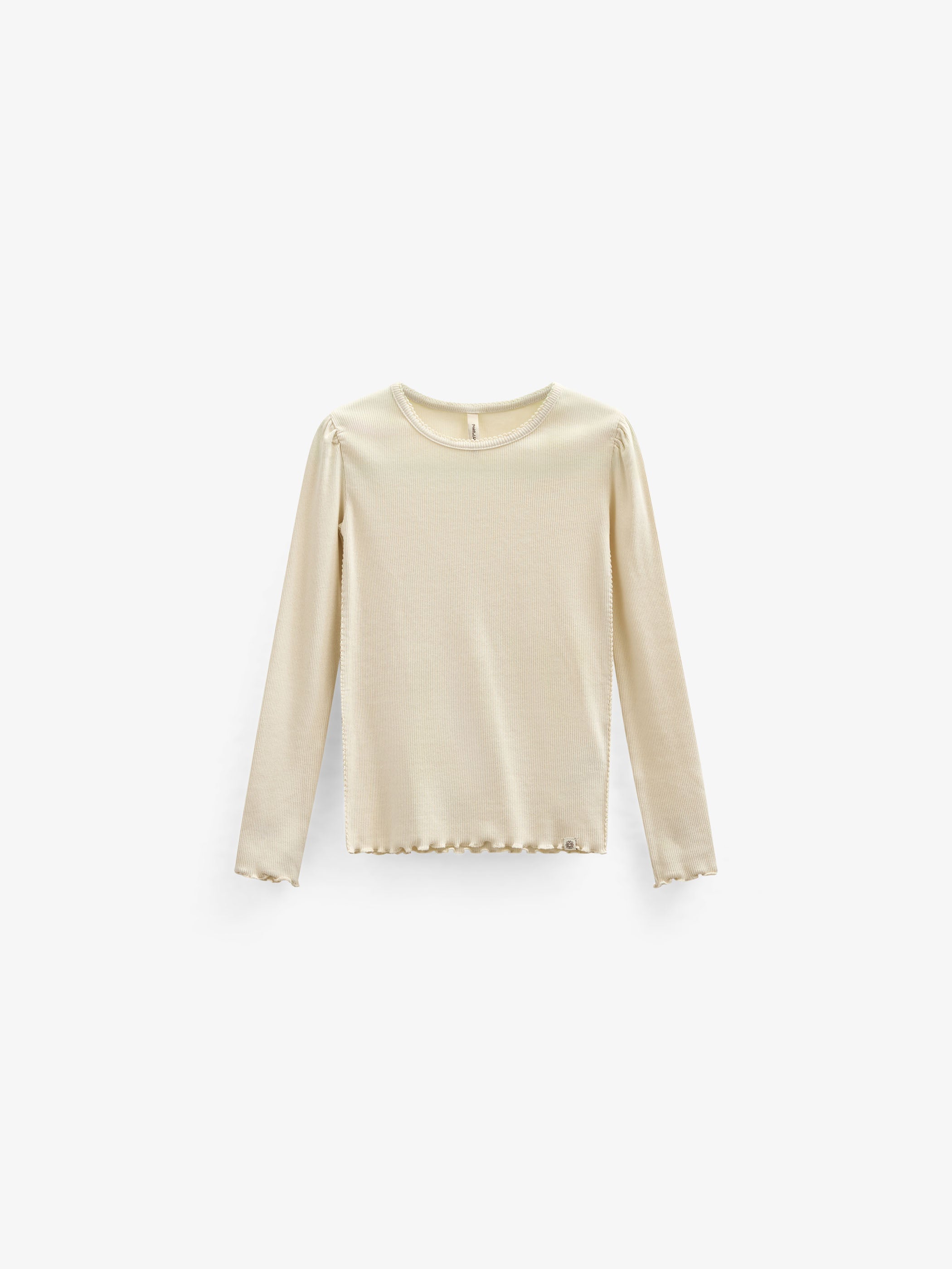 Modal rib T-shirt met lange mouwen - Tween - OffWhite | 101313 Lottie