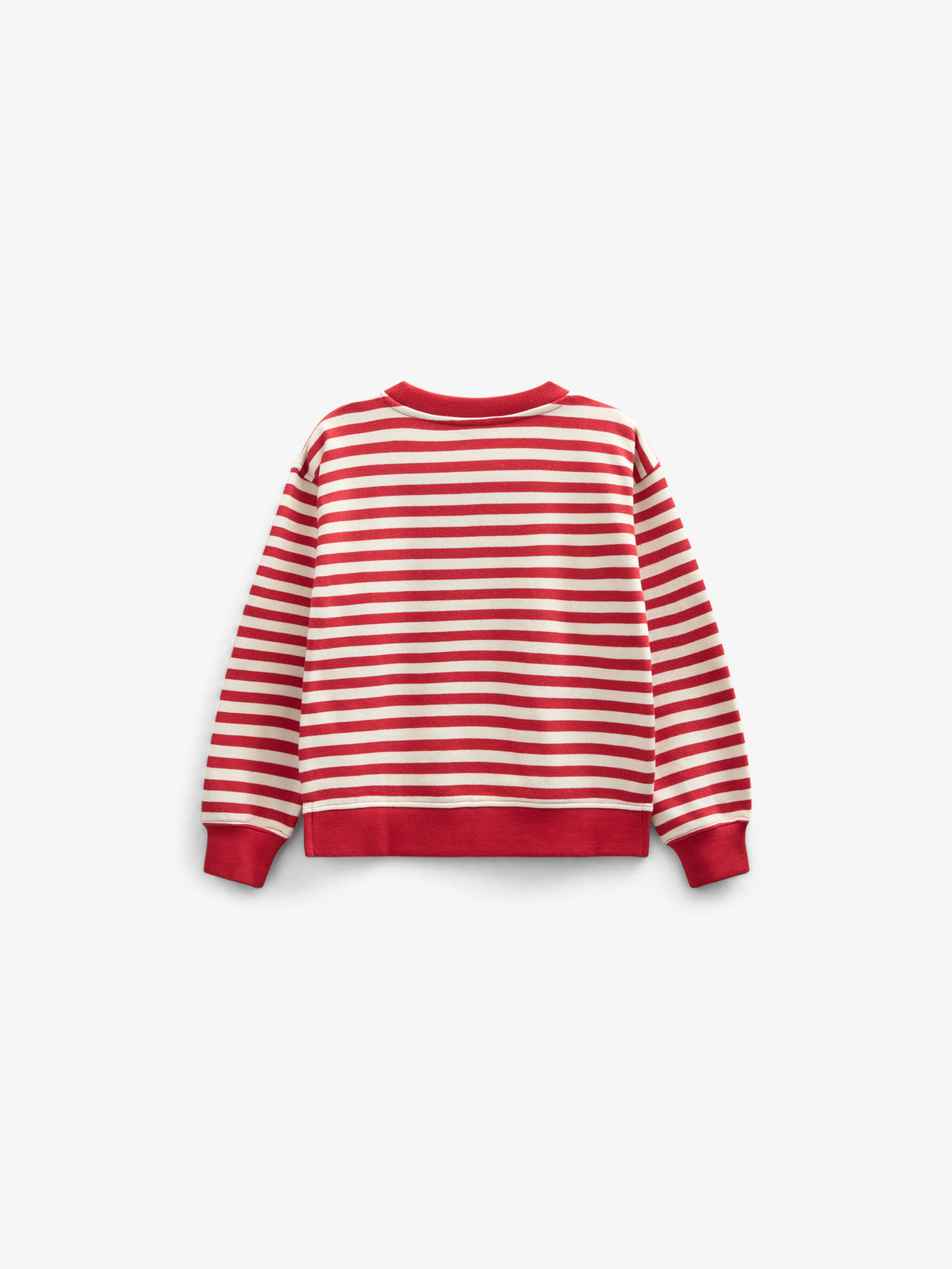Gestreepte Crewneck Sweatshirt - Tween - Cherry Red Stripe | 101343 Daniella