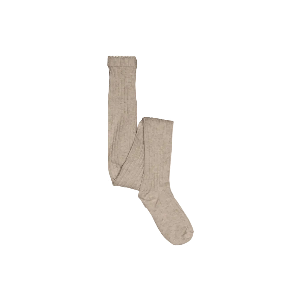 MP Katoenen Ribmaillot - Kids - Light Brown Melange | 101395 MP Cotton Rib tights
