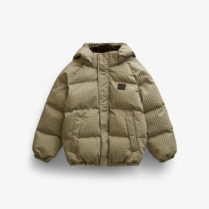 Geruite pufferjas Tween - Brown | 101423 Riley