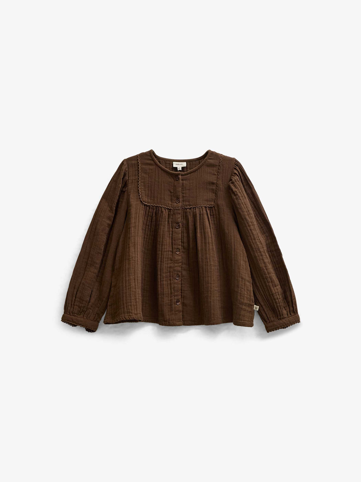 Double Gauze Cotton Blouse - Tween - Brown | 101464 Celina