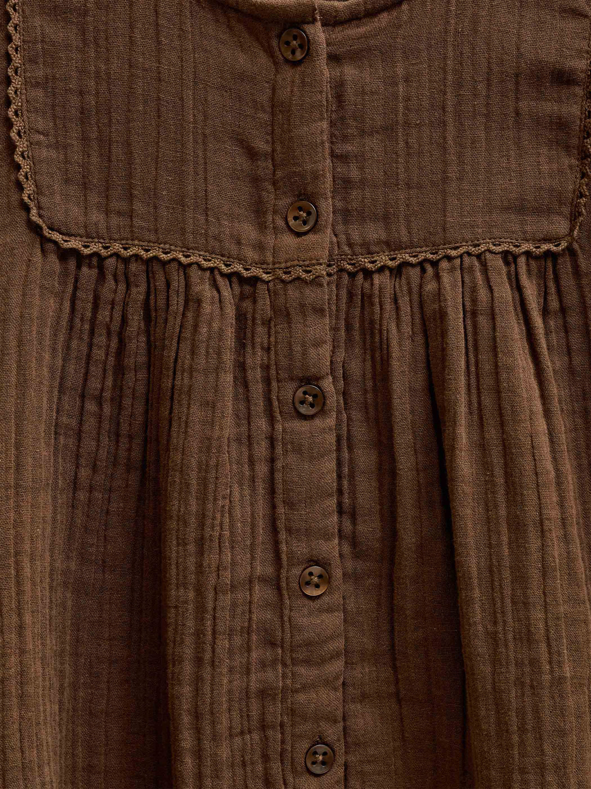 Blouse van double gauze katoen Kids - Brown | 101463 Celina