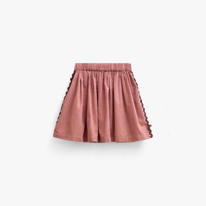 Corduroy rok met zigzagband Kids - Dusty Rose | 101479 Sille