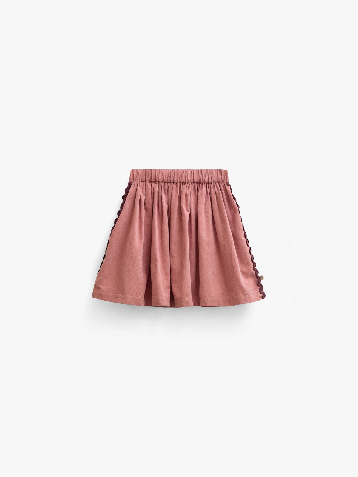 Corduroy rok met zigzagband Kids - Dusty Rose | 101479 Sille