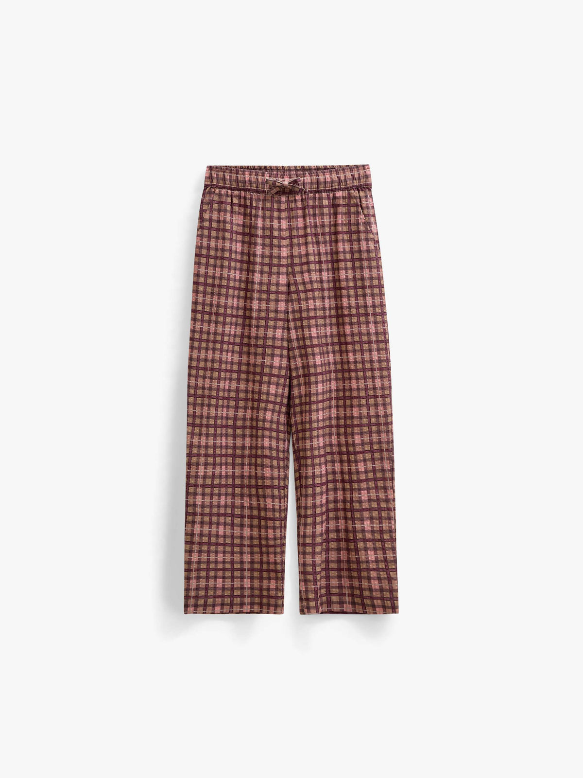 Geruite katoenen broek Tween - Rose | 101490 Penny