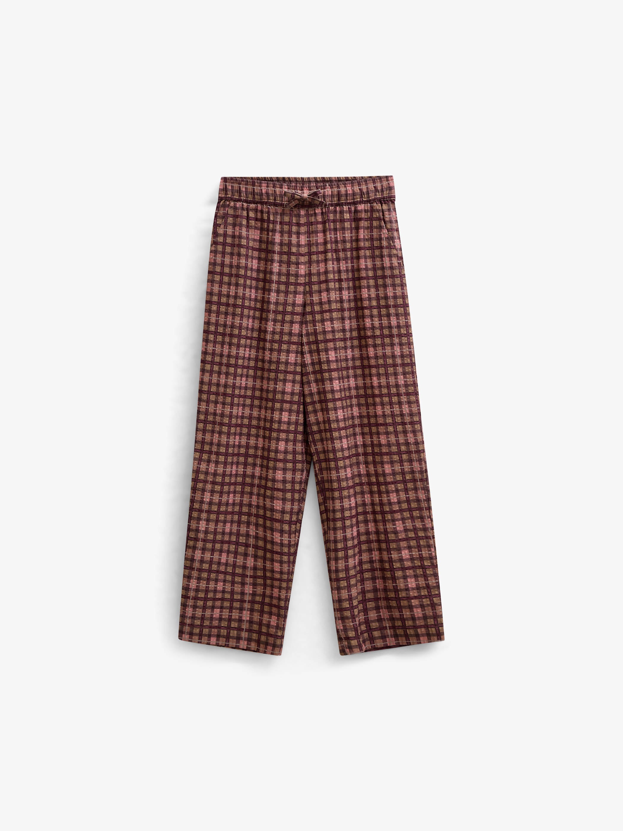 Checked Cotton Trousers - Kids - Rose | 101489 Penny