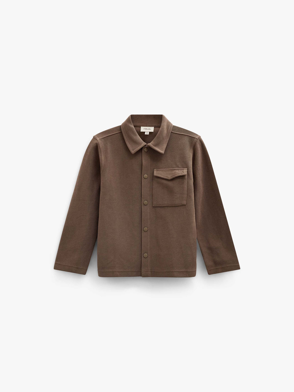 Overshirt in gestructureerde sweatstof Tween - Brown | 101502 Wilder