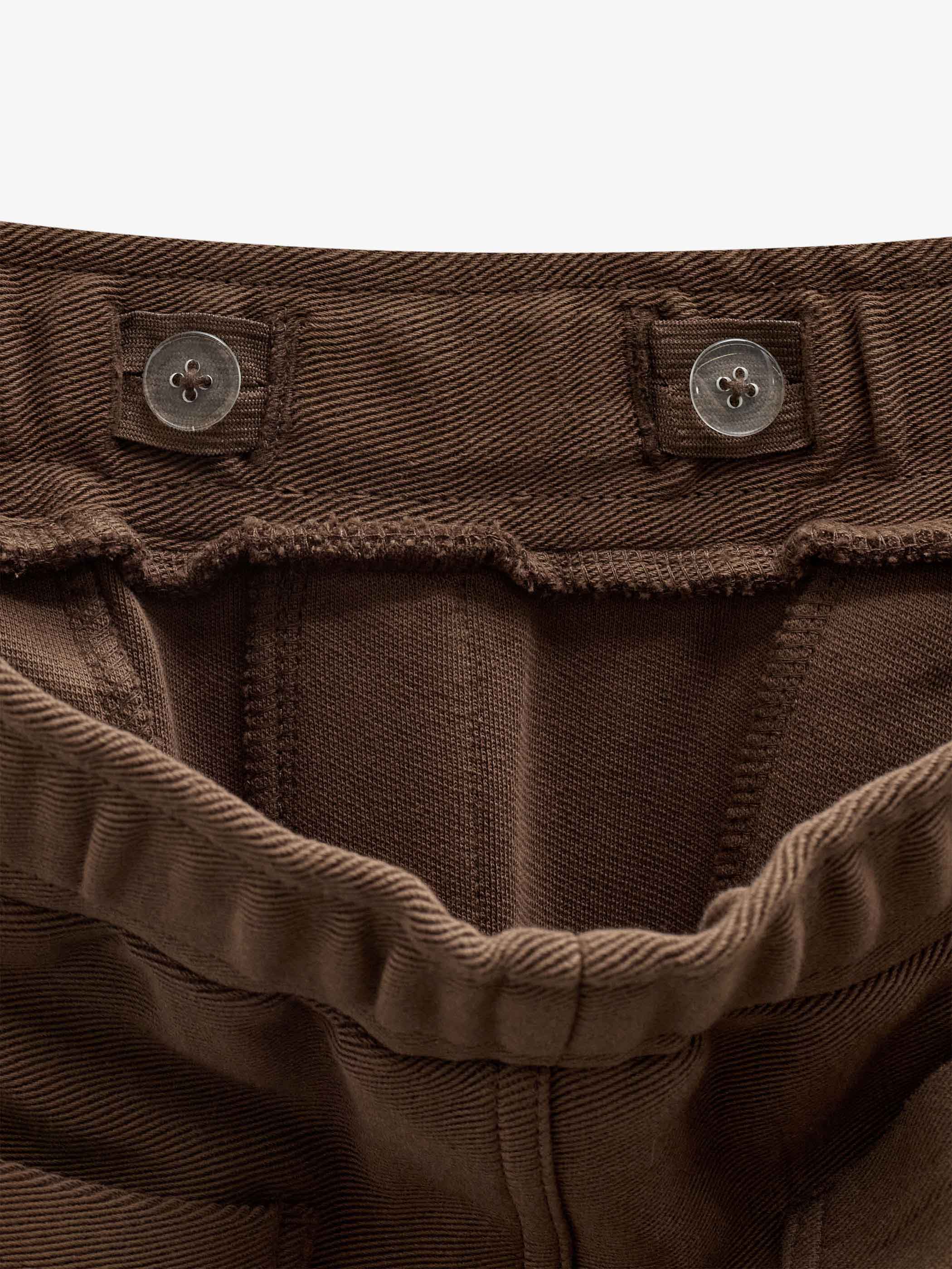 Cargo joggingbroek in gestructureerde sweatstof Tween - Brown | 101512 Wilder
