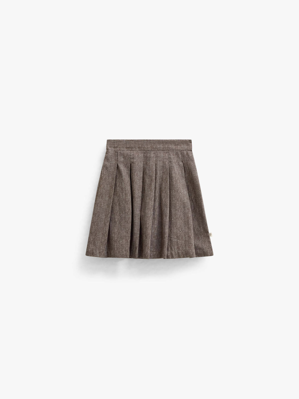 Katoenen rok met visgraatprint Kids - Dark Brown | 101520 Susse