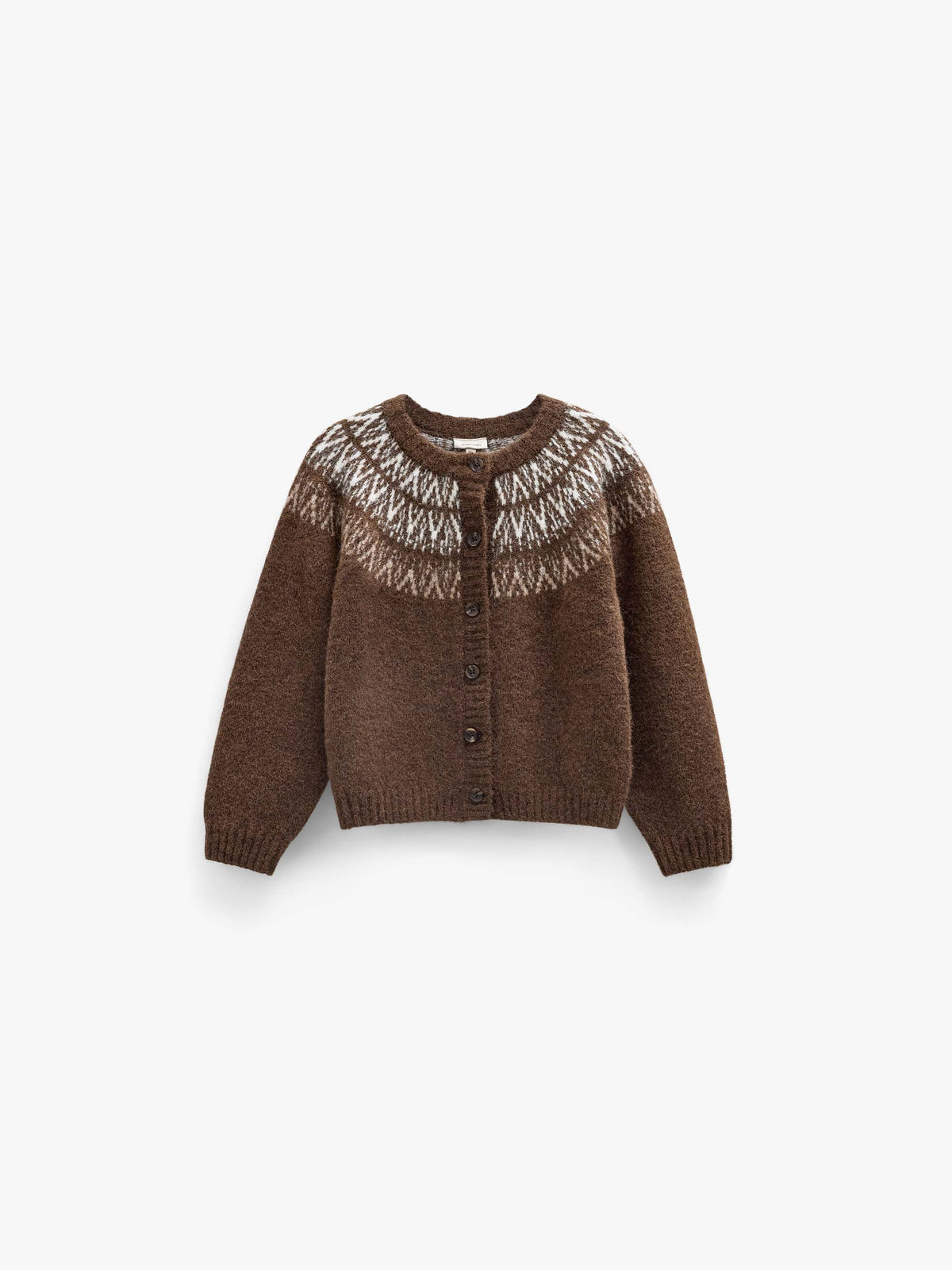 Jacquard gebreid vest Kids - Brown | 101523 Daniella