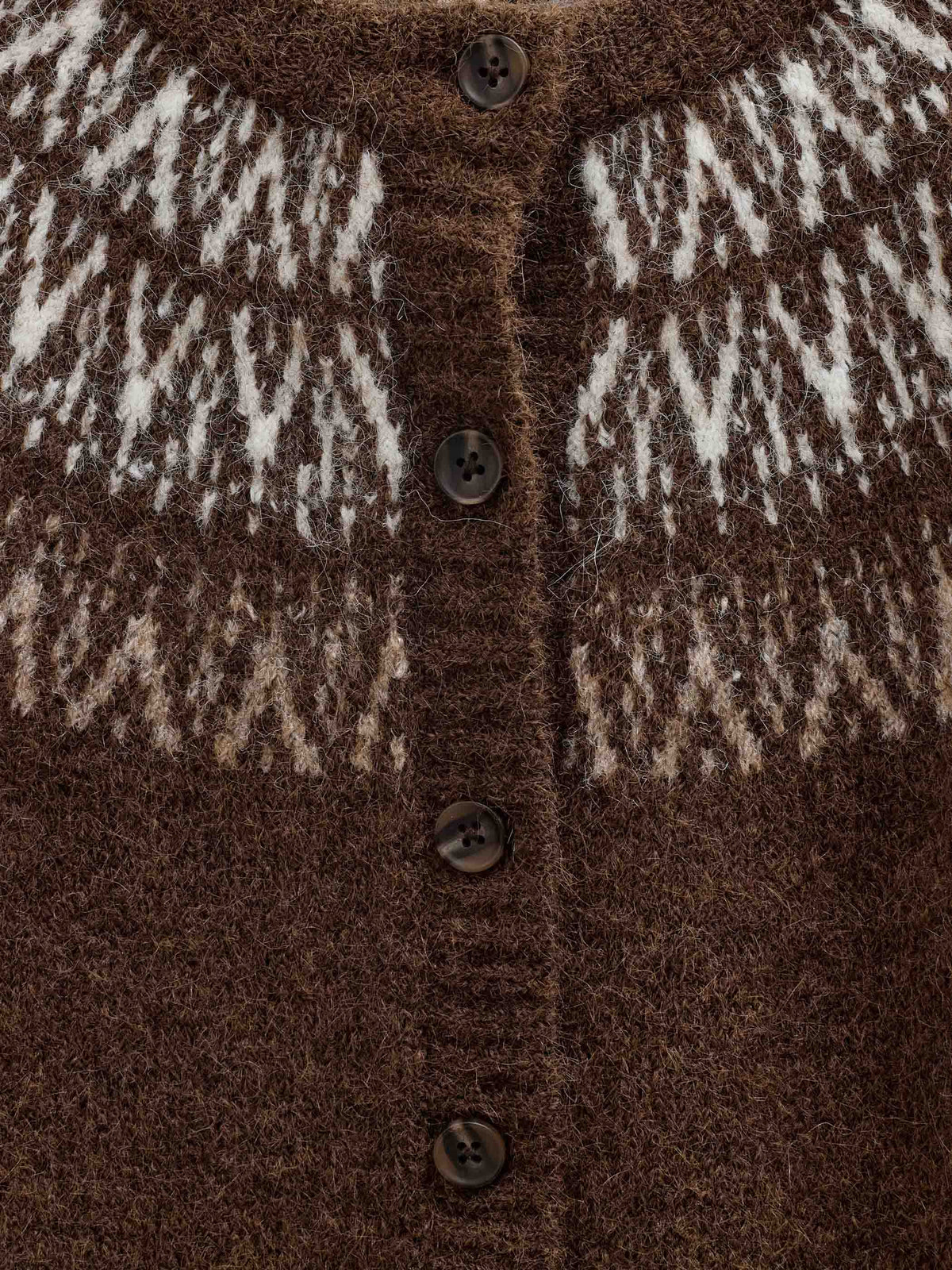 Jacquard gebreid vest Tween - Brown | 101524 Daniella