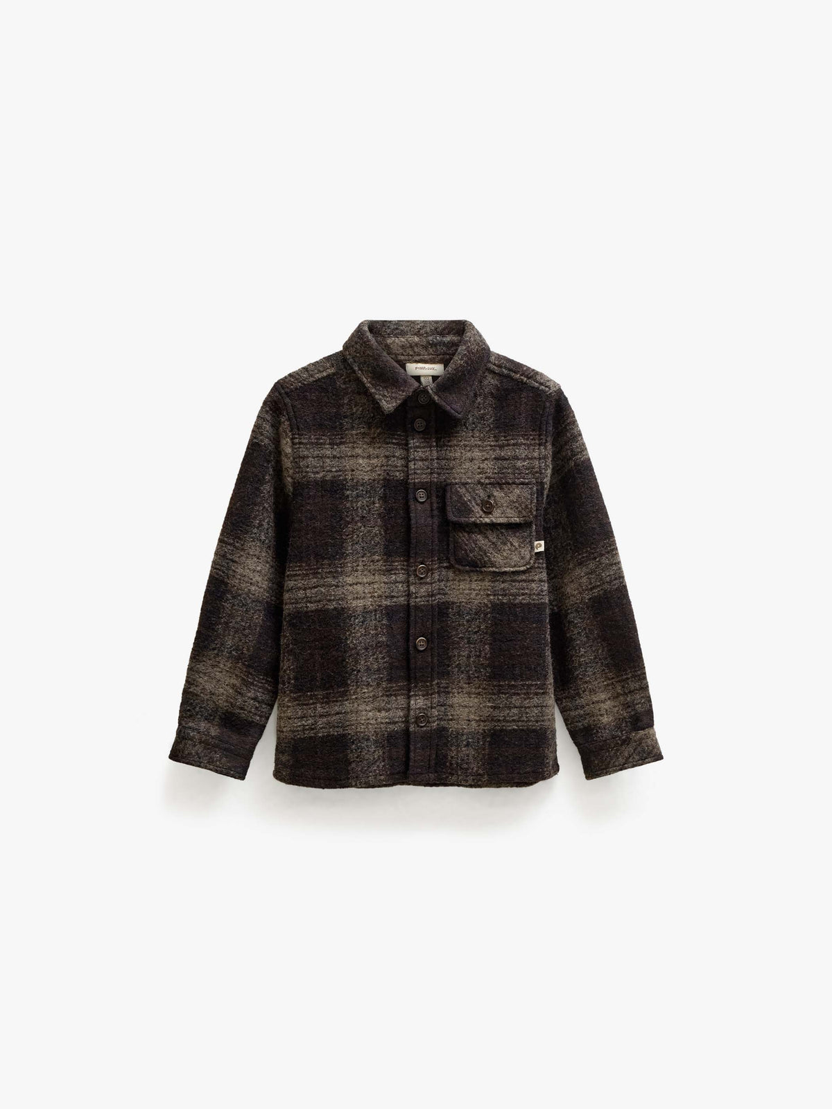 Geruit overshirt in geborstelde wolmix Tween - Brown Check | 101526 Daxton