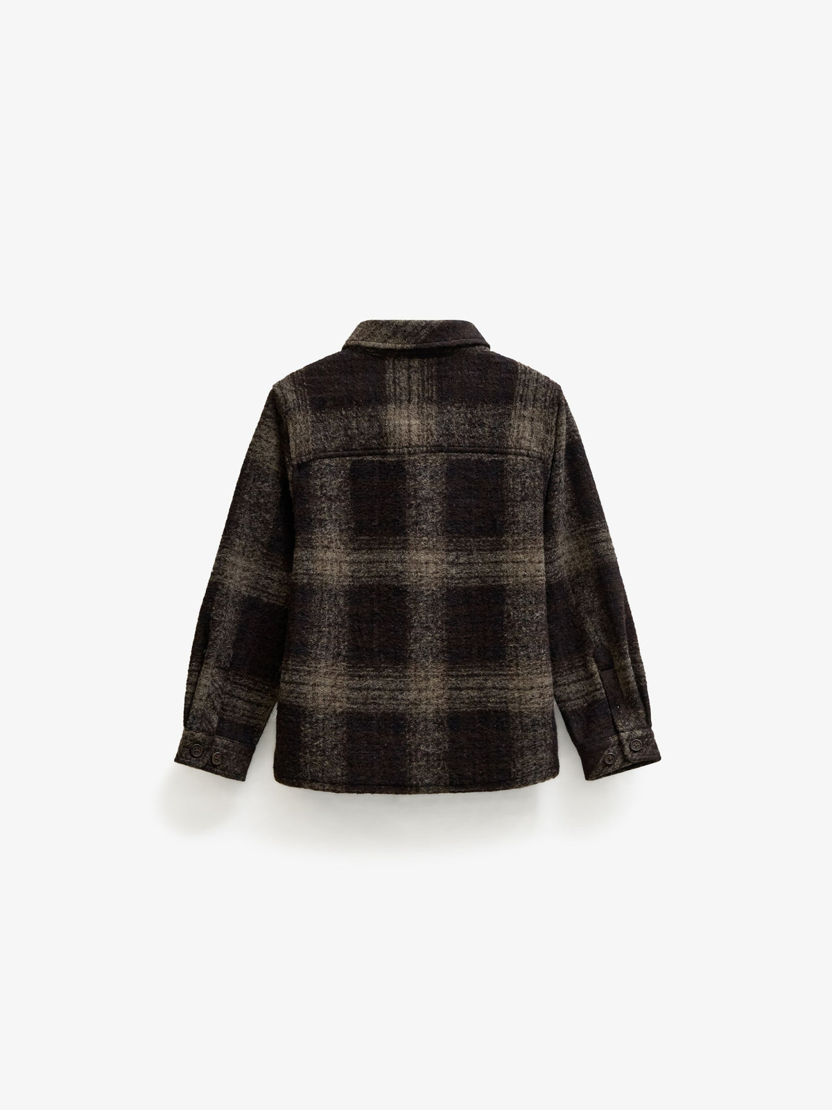 Geruit overshirt in geborstelde wolmix Kids - Brown Check | 101525 Daxton