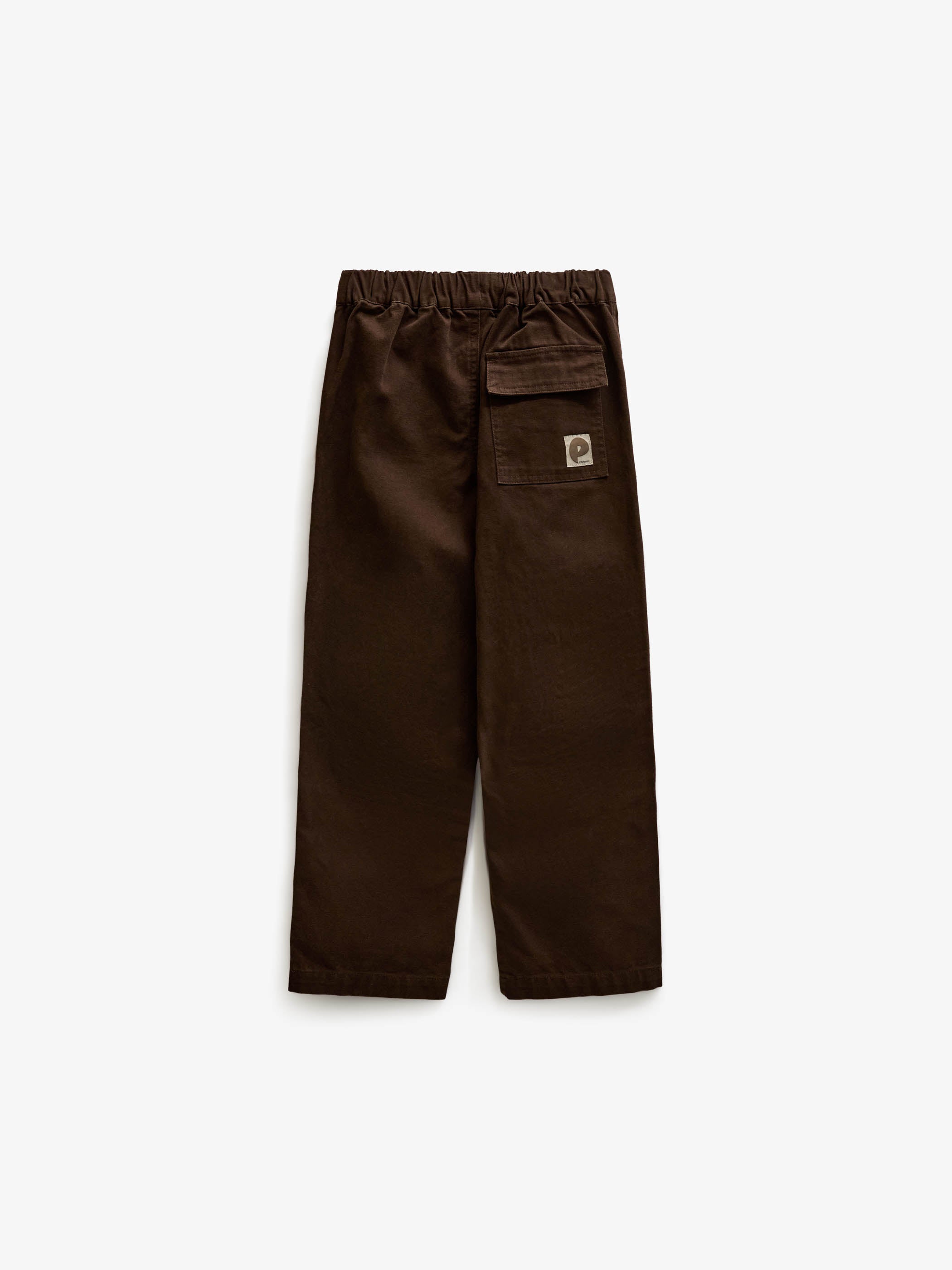 Canvas Patch Pocket Trousers - Kids - Dark Brown | 101531 Greyson