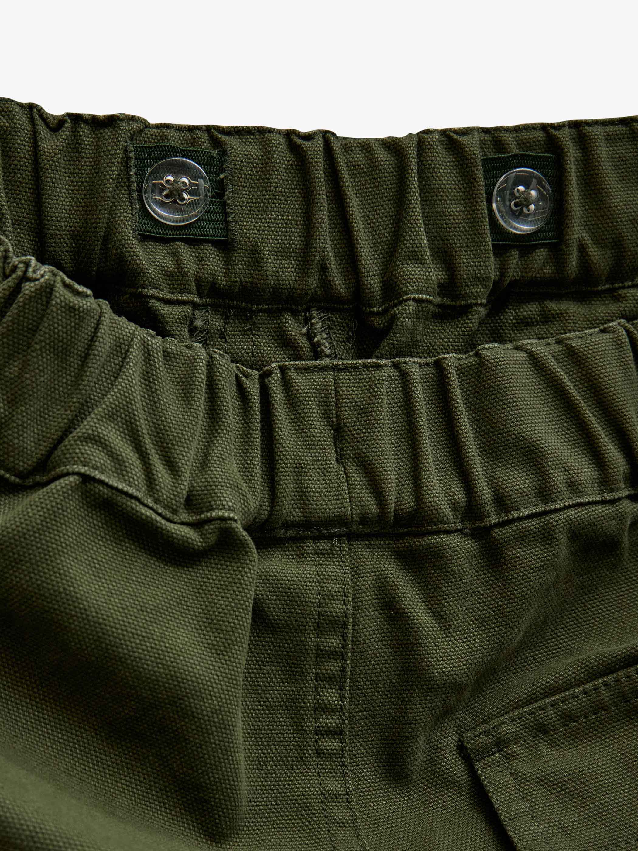 Canvas Patch Pocket Trousers - Kids - Moss Green | 101535 Greyson