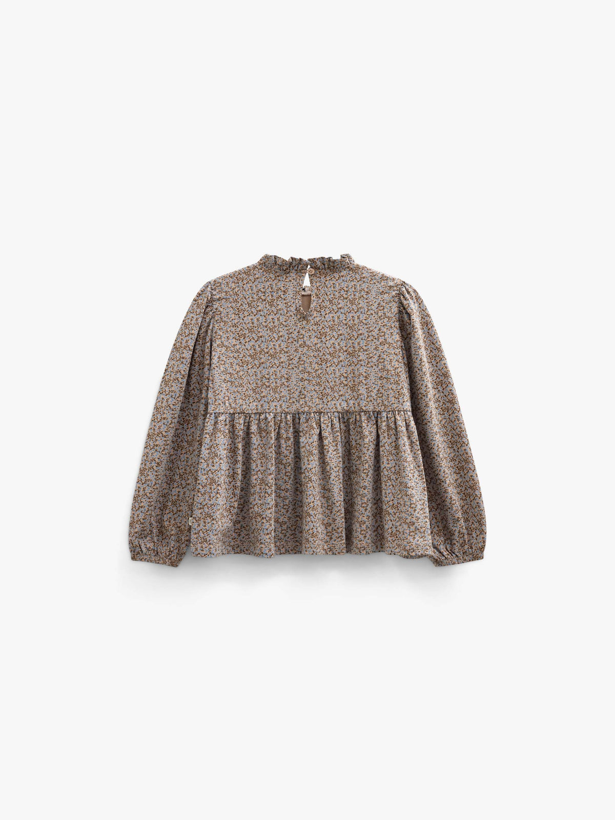 Jersey peplum blouse met print Kids - Blue/Brown | 101541 Heidi