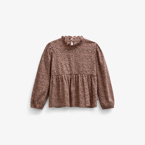 Jersey peplum blouse met print Tween - Rose/Bordeaux | 101544 Heidi