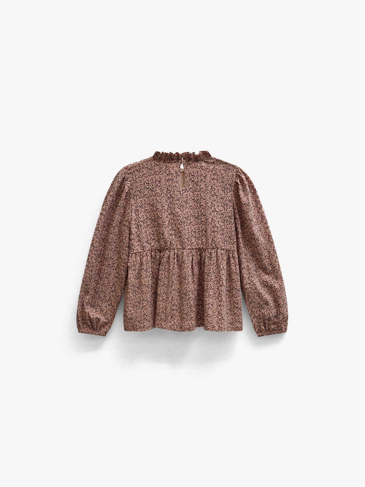 Printed Peplum Jersey Blouse - Kids - Rose/Bordeaux | 101543 Heidi