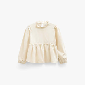 Effen jersey peplum blouse Tween - Offwhite | 101546 Heidi
