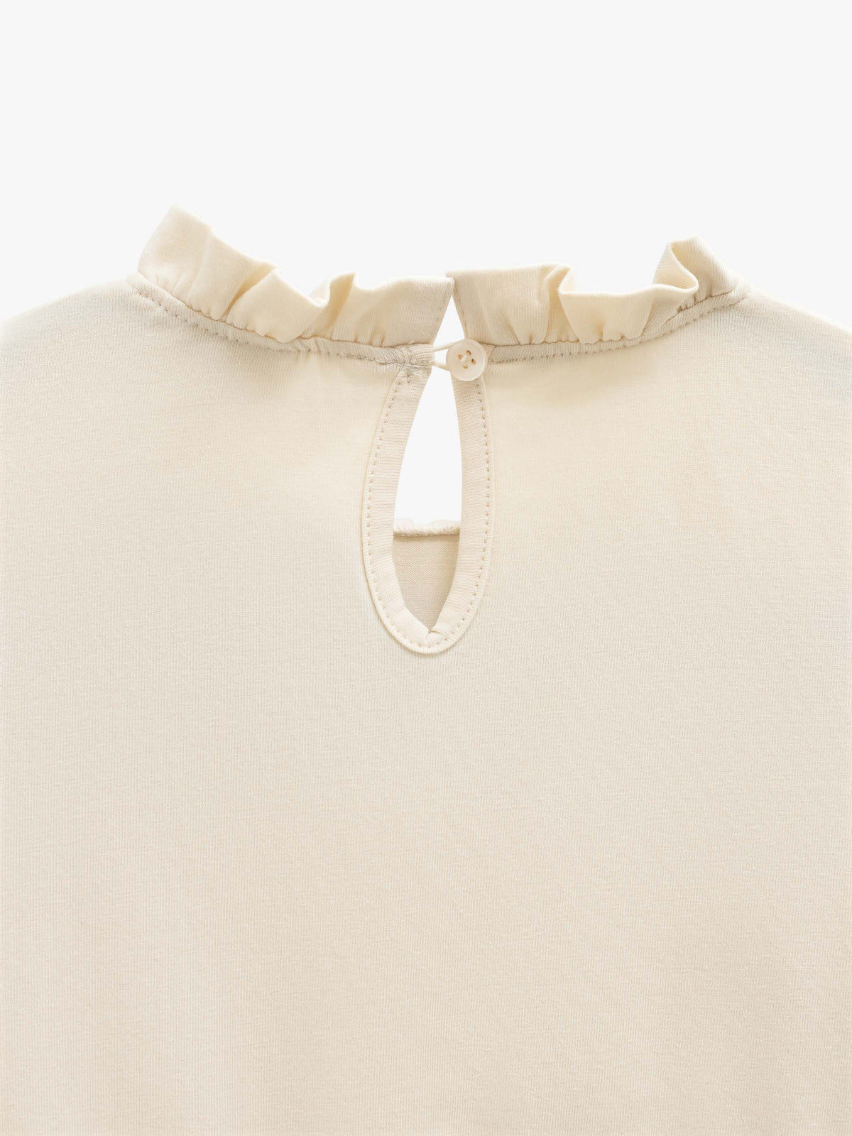 Effen jersey peplum blouse Kids - Offwhite | 101545 Heidi