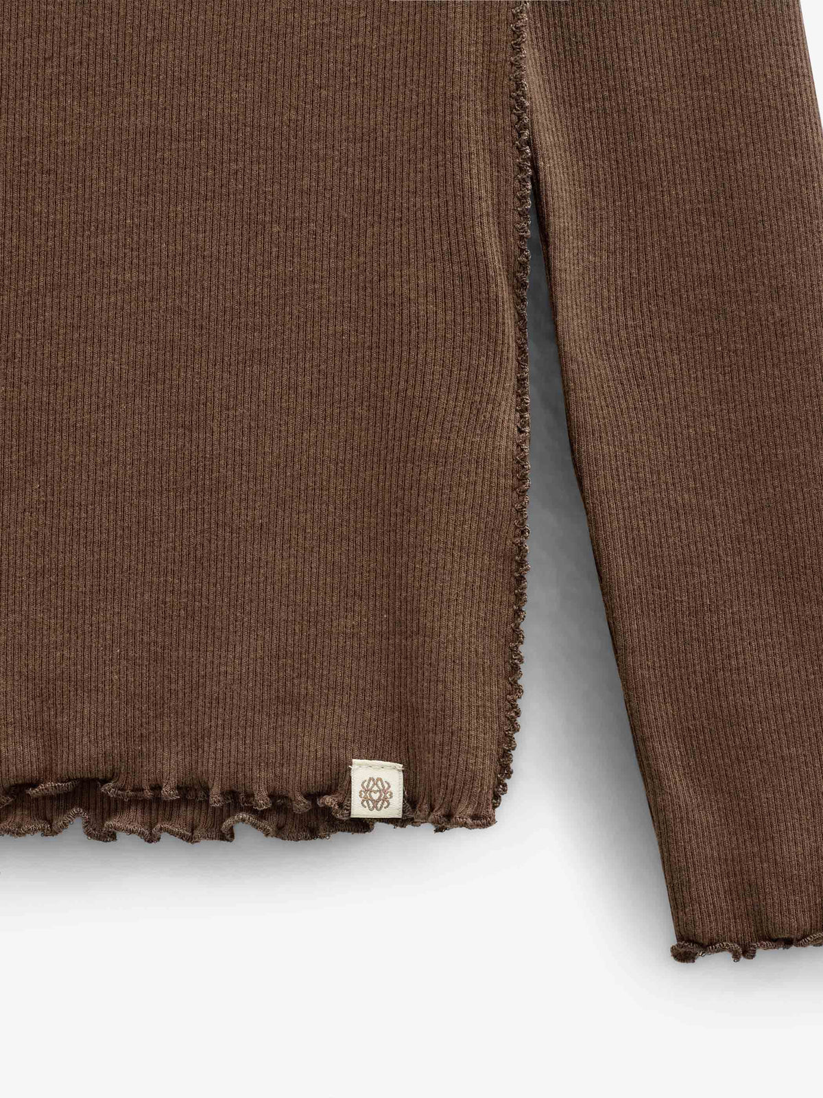 Geribd langarmshirt in modalmix Tween - Brown | 101558 Lottie