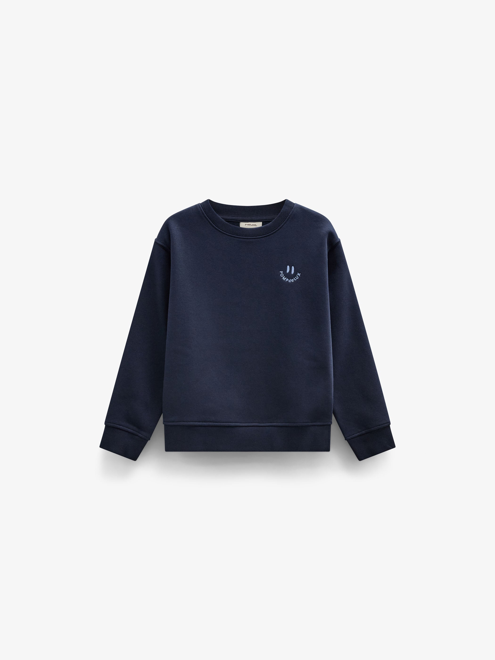 Smiley Crew Neck Sweatshirt - Tween - Navy | 101574 Andrew