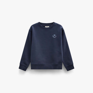 Sweatshirt met ronde hals en smileyborduursel Tween - Navy | 101574 Andrew