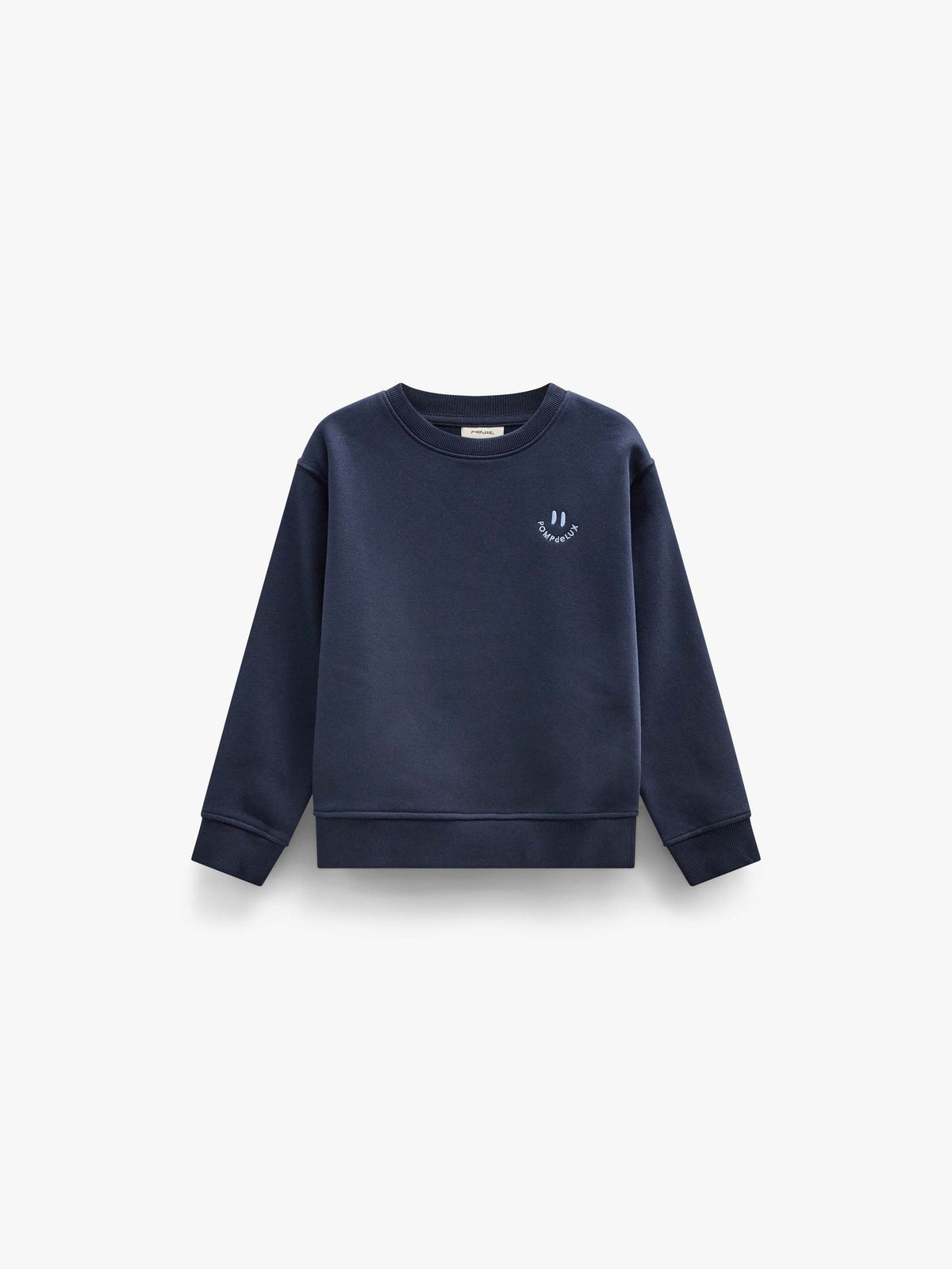 Sweatshirt met ronde hals en smileyborduursel Kids - Navy | 101573 Andrew