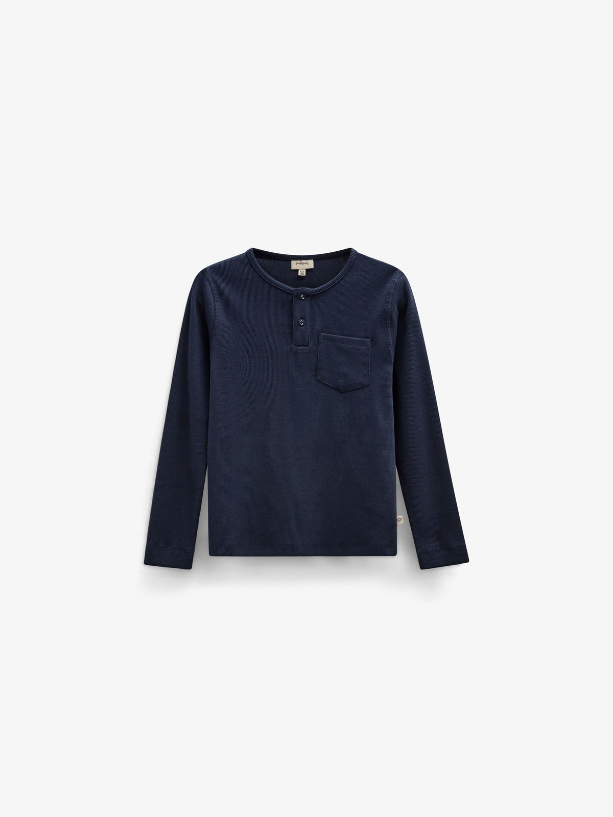 Ribbed Long-Sleeve Henley T-Shirt - Kids - Navy | 101591 Conrad