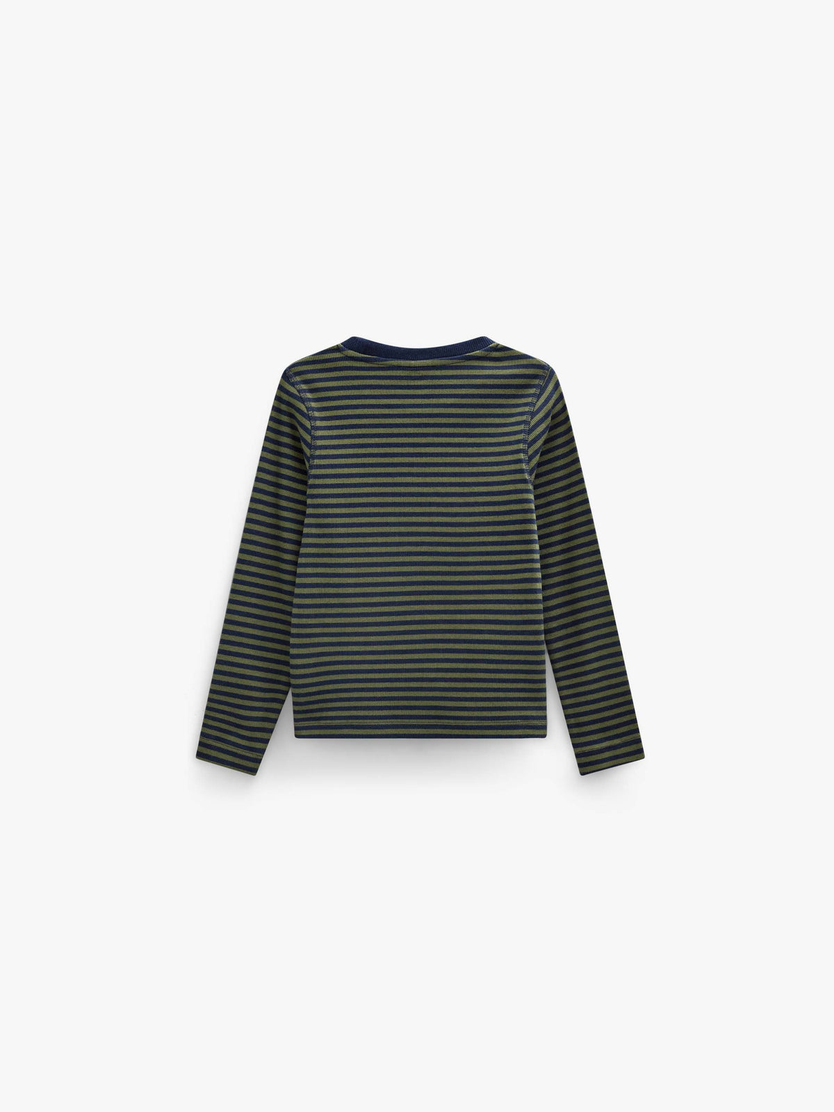 Geribd langarmshirt Tween - Moss Green/Navy Stripe | 101602 Conrad